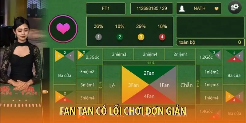 Fan Tan có lối chơi đơn giản với người mới