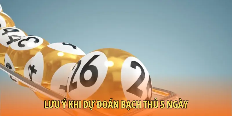 Lưu ý khi dự đoán Bạch thủ 5 ngày